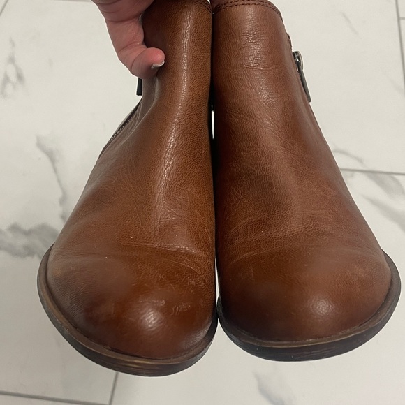 Lucky Brand Women’s Leather Basel Bootie Ankle Boots Colour Toffee Sz 7.5 - Picture 5 of 11